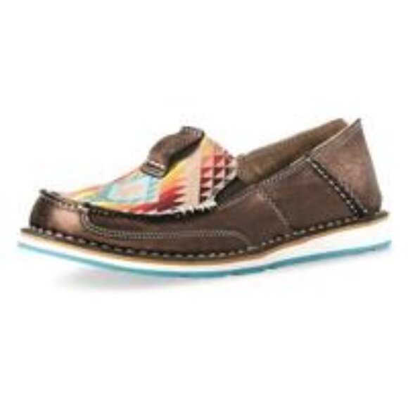 Ariat Cruiser Women's Sz 8.5 US 39 EU Slip-On Copper Metallic/Rainbow AZTEC - Picture 9 of 9